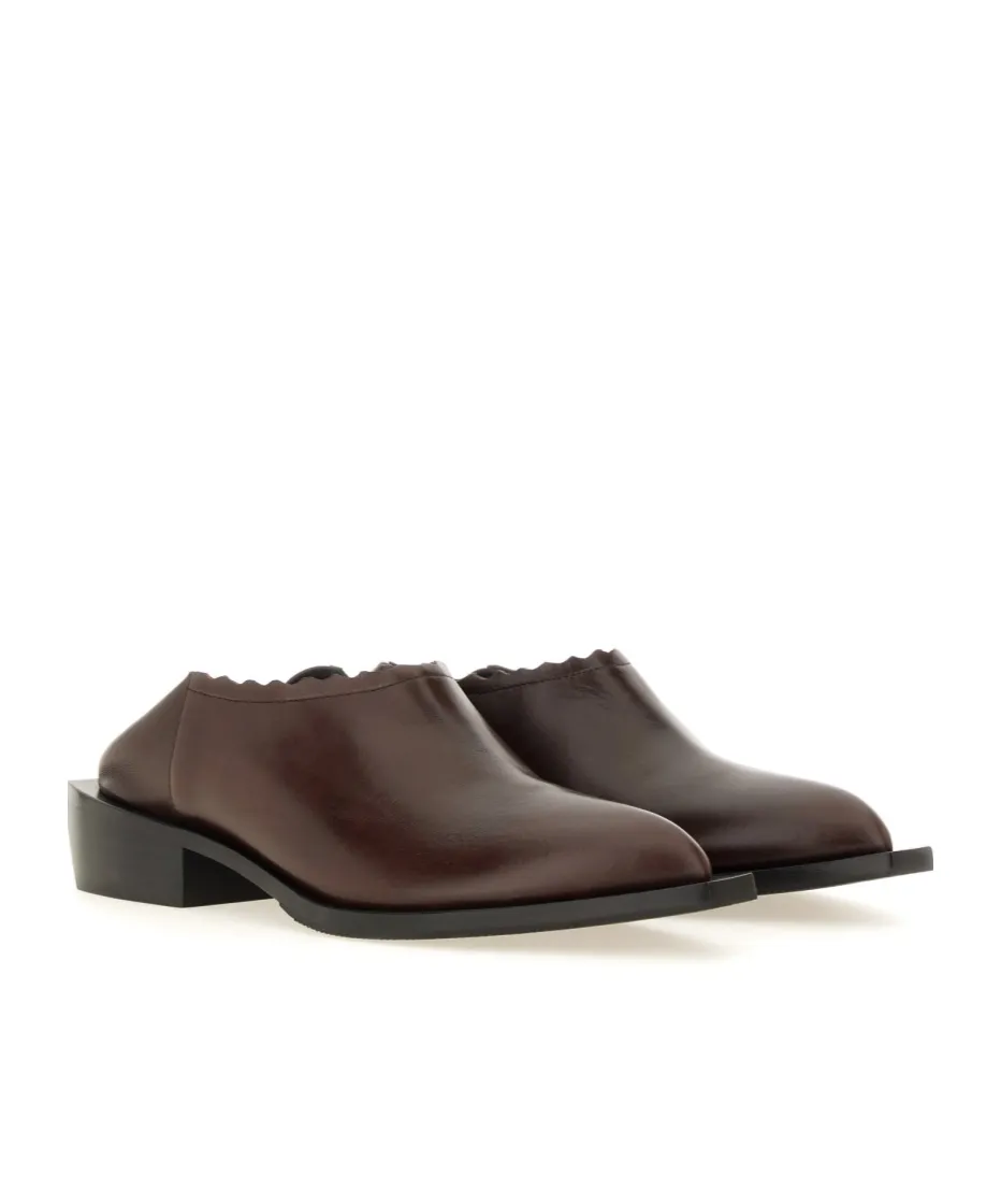 Scallop-Edge Slip-On Loafers