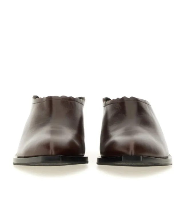 Scallop-Edge Slip-On Loafers