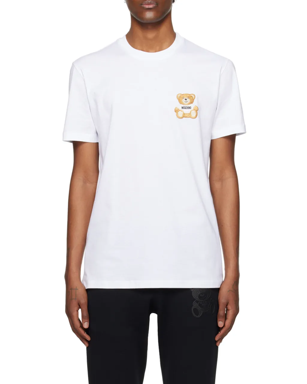 Teddy Patch Round-Collar T-Shirt