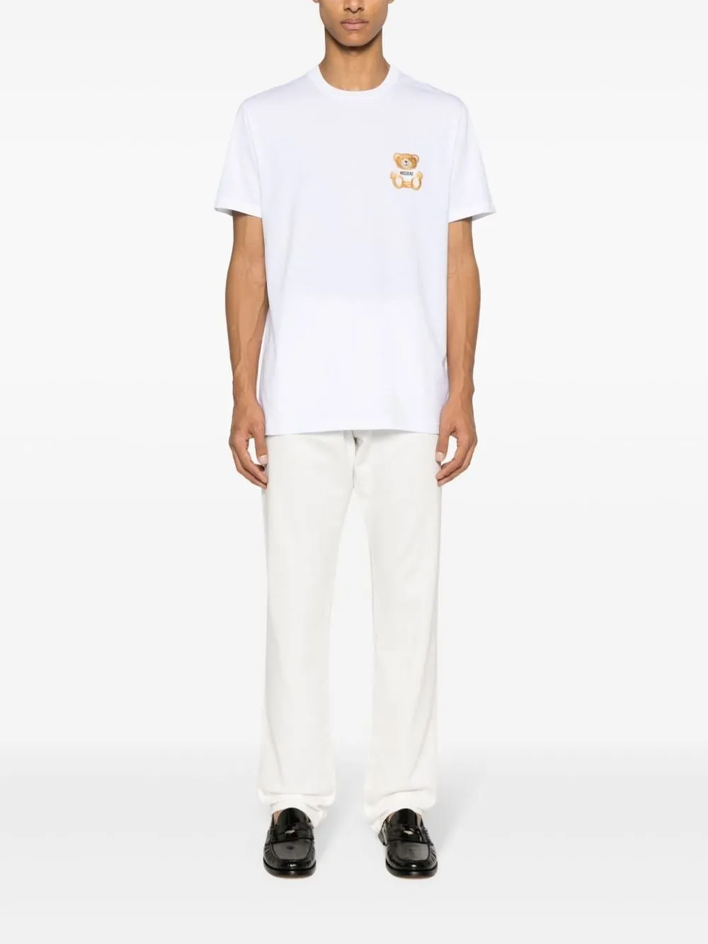 Teddy Patch Round-Collar T-Shirt