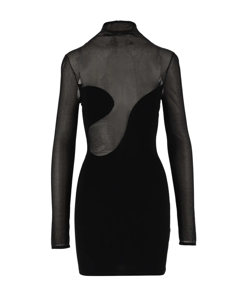 Asymmetric Mesh Dress