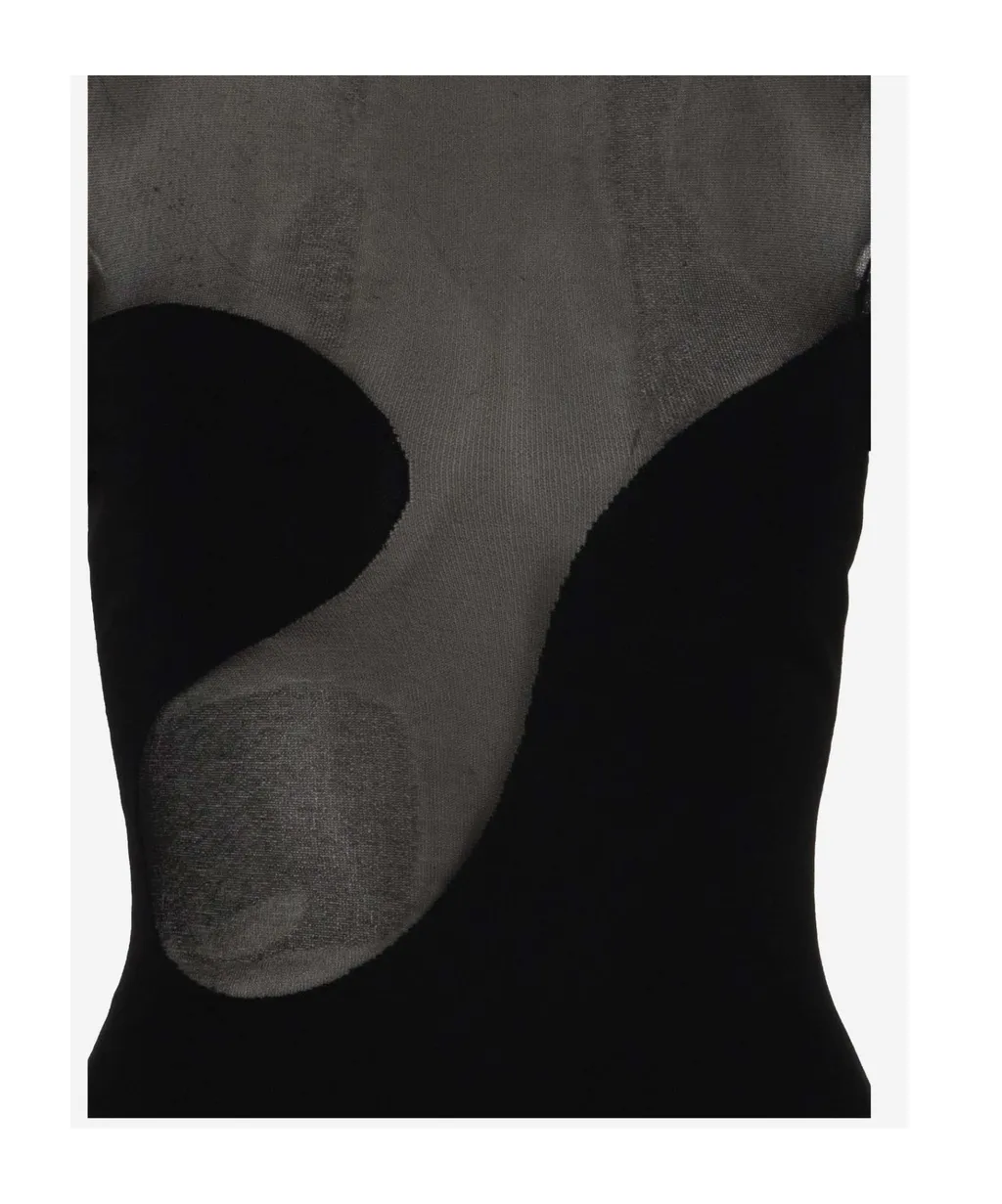 Asymmetric Mesh Dress