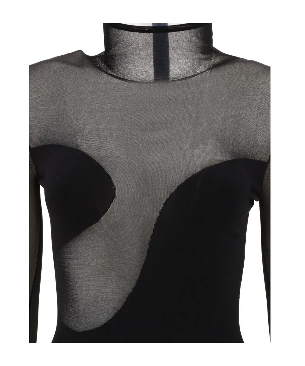 Asymmetric Line Bodysuit Top