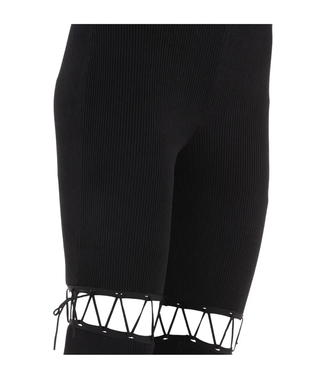 Cut-Out Knit Pants