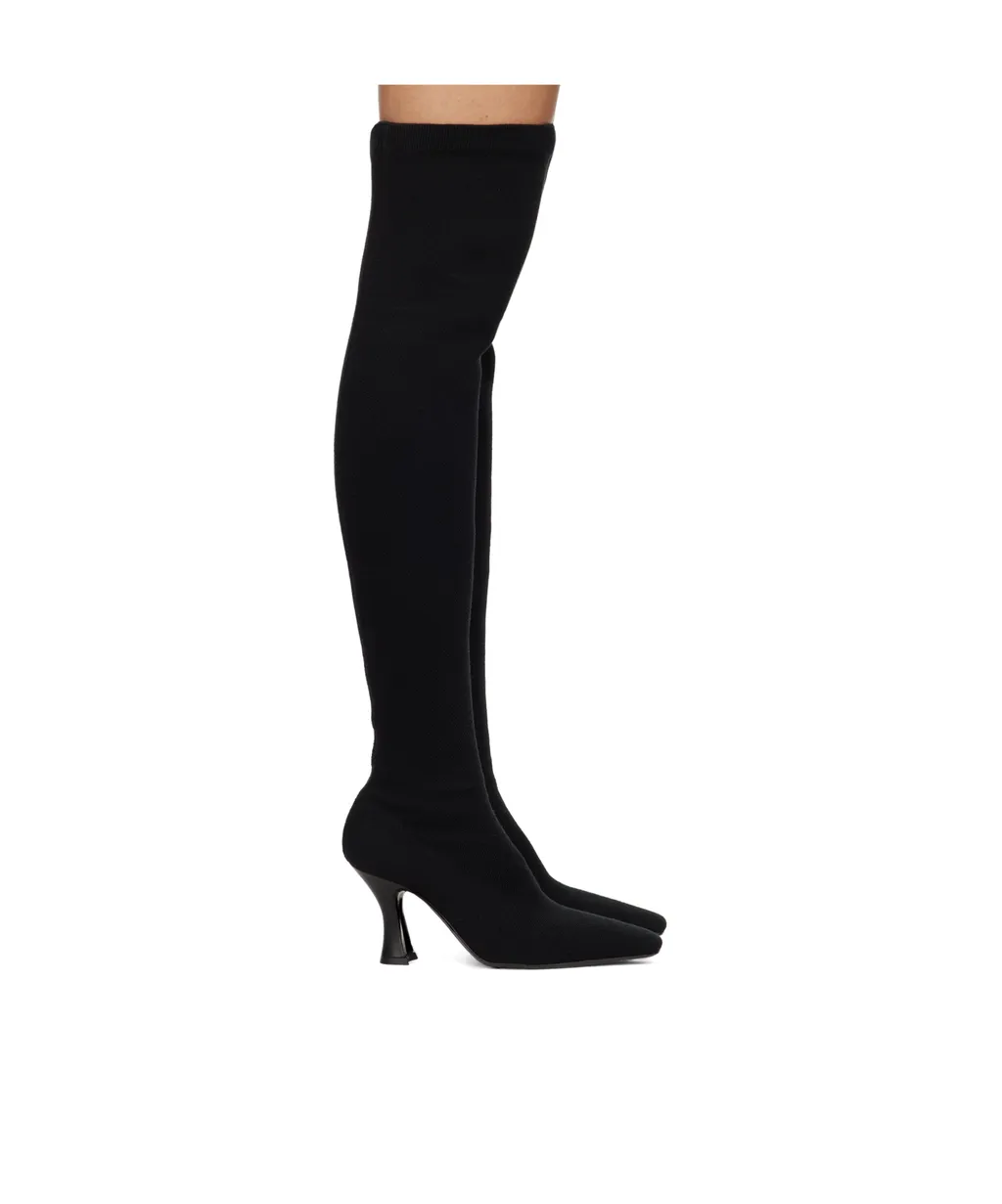 80Mm Leather Knee Boots