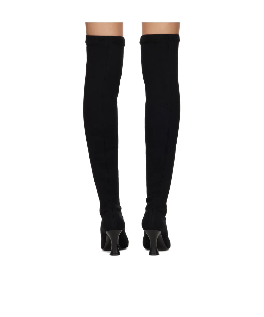 80Mm Leather Knee Boots