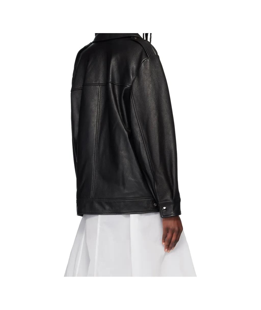Zippered Leather Jacket