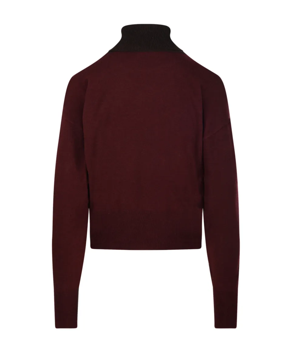 Diamond-Pattern Turtleneck Sweater