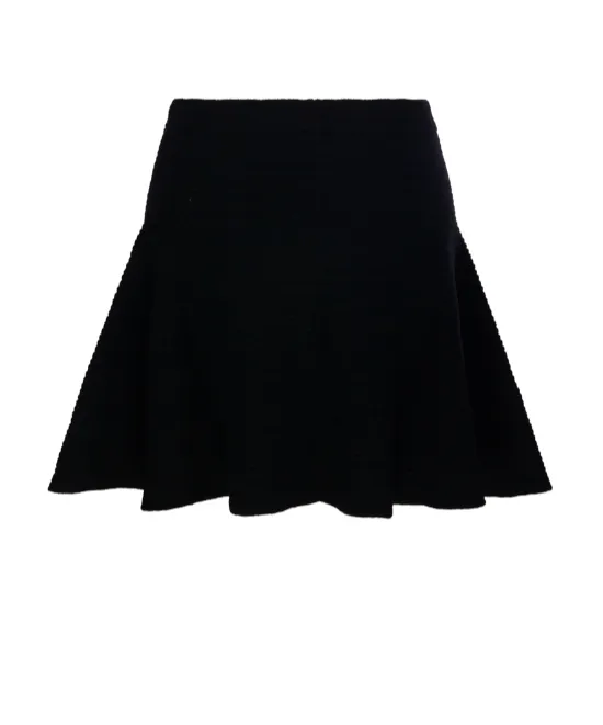 Ribbed Flared Skirt