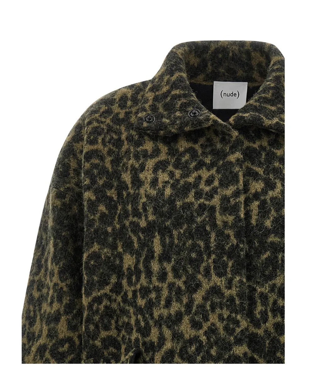 Animal Print Long Coat