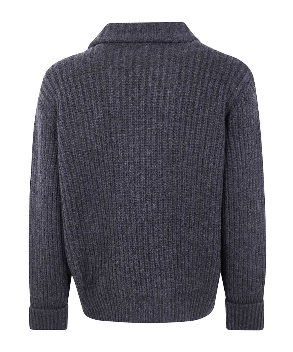 Long-Sleeved Double-Breasted Jacket