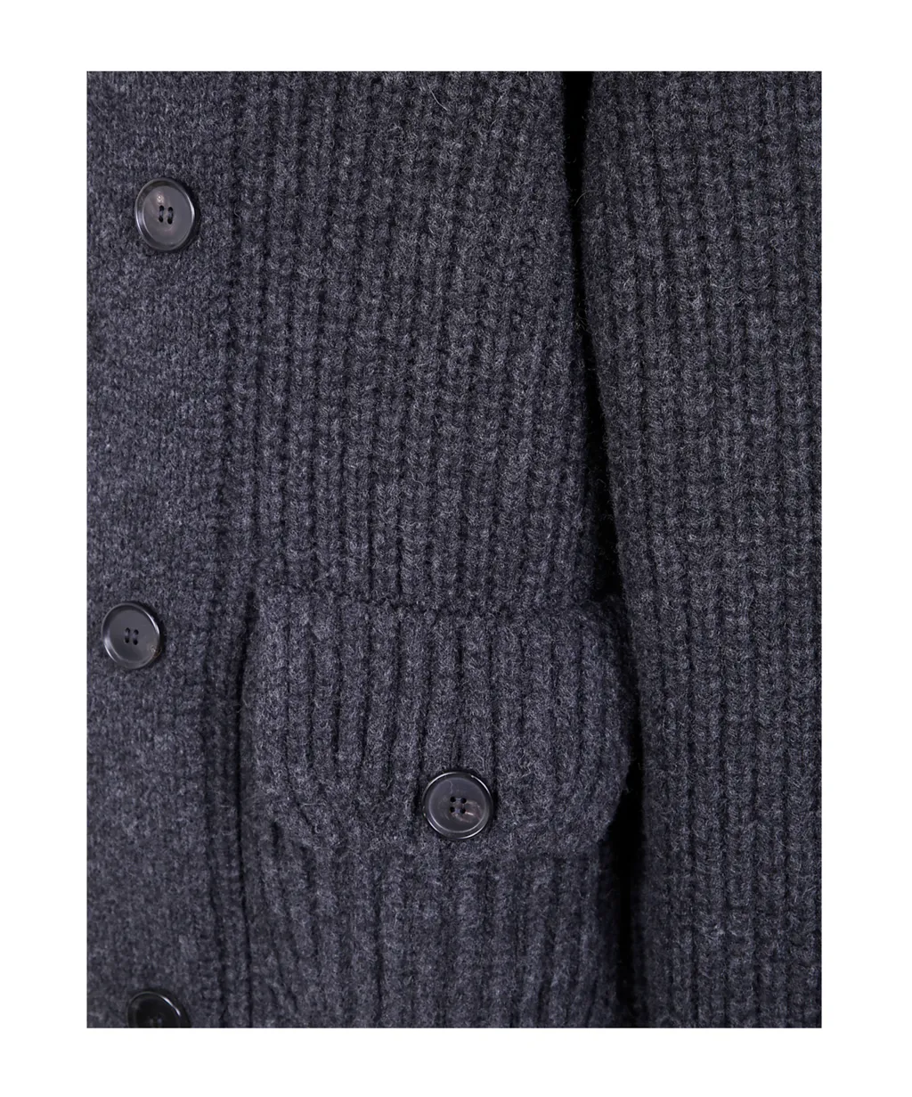 Long-Sleeved Double-Breasted Jacket