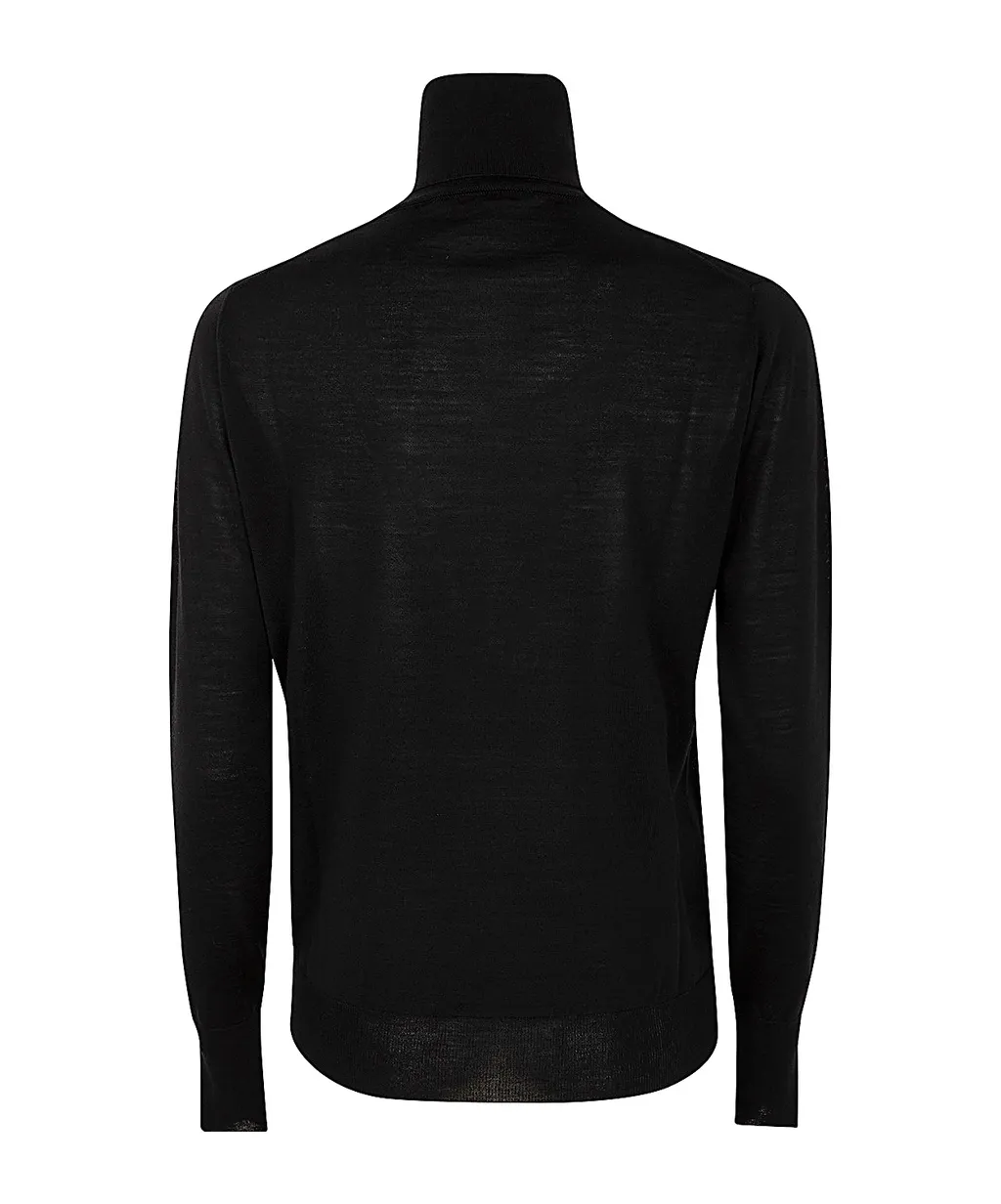 High-Necked Long-Sleeved Sweater