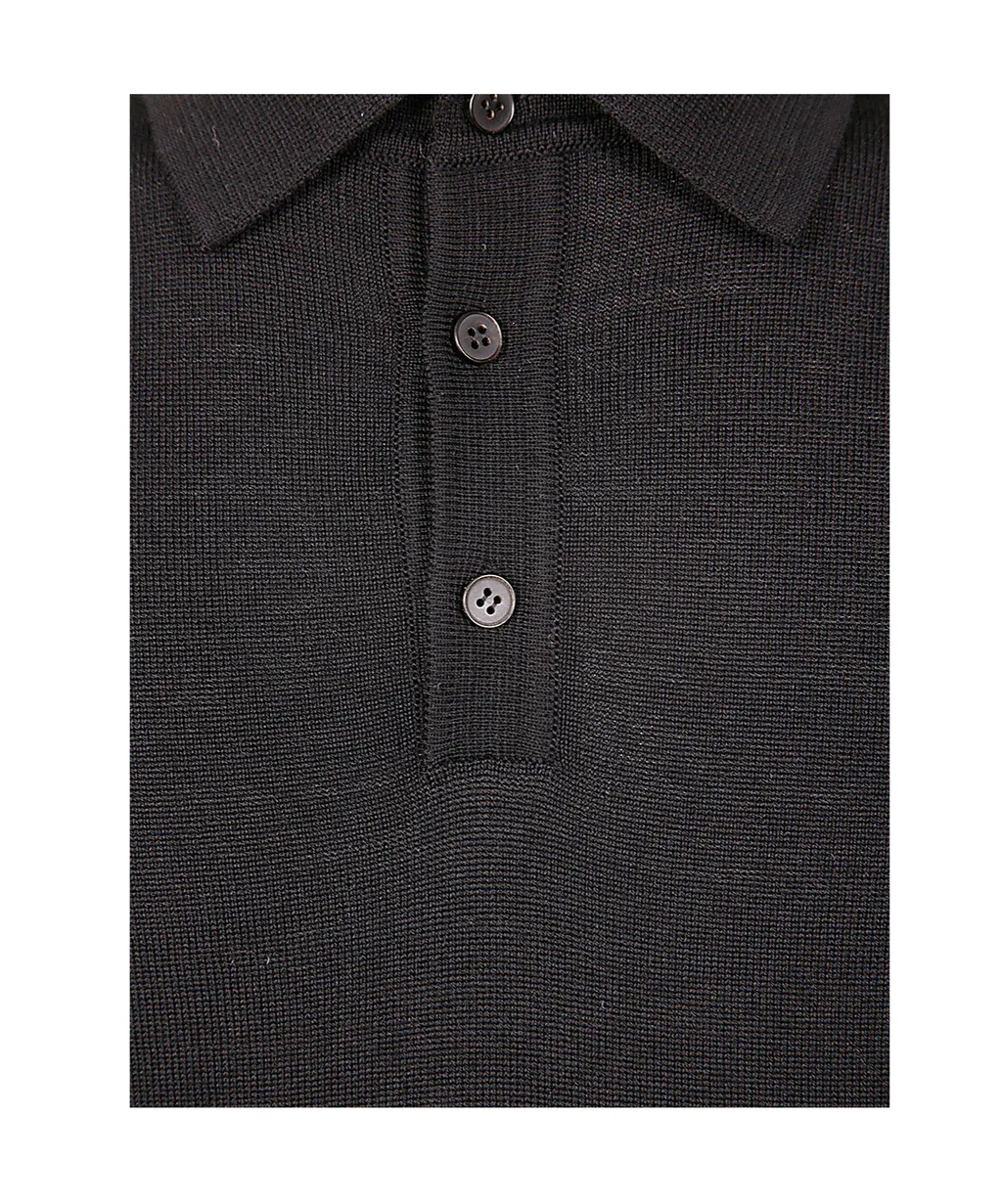 Long-Sleeved Polo Shirt