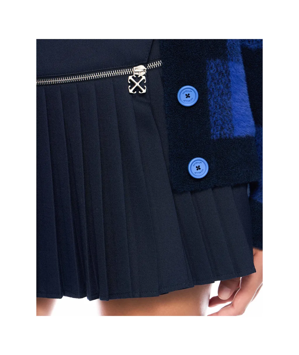Zip Pleated Skirt