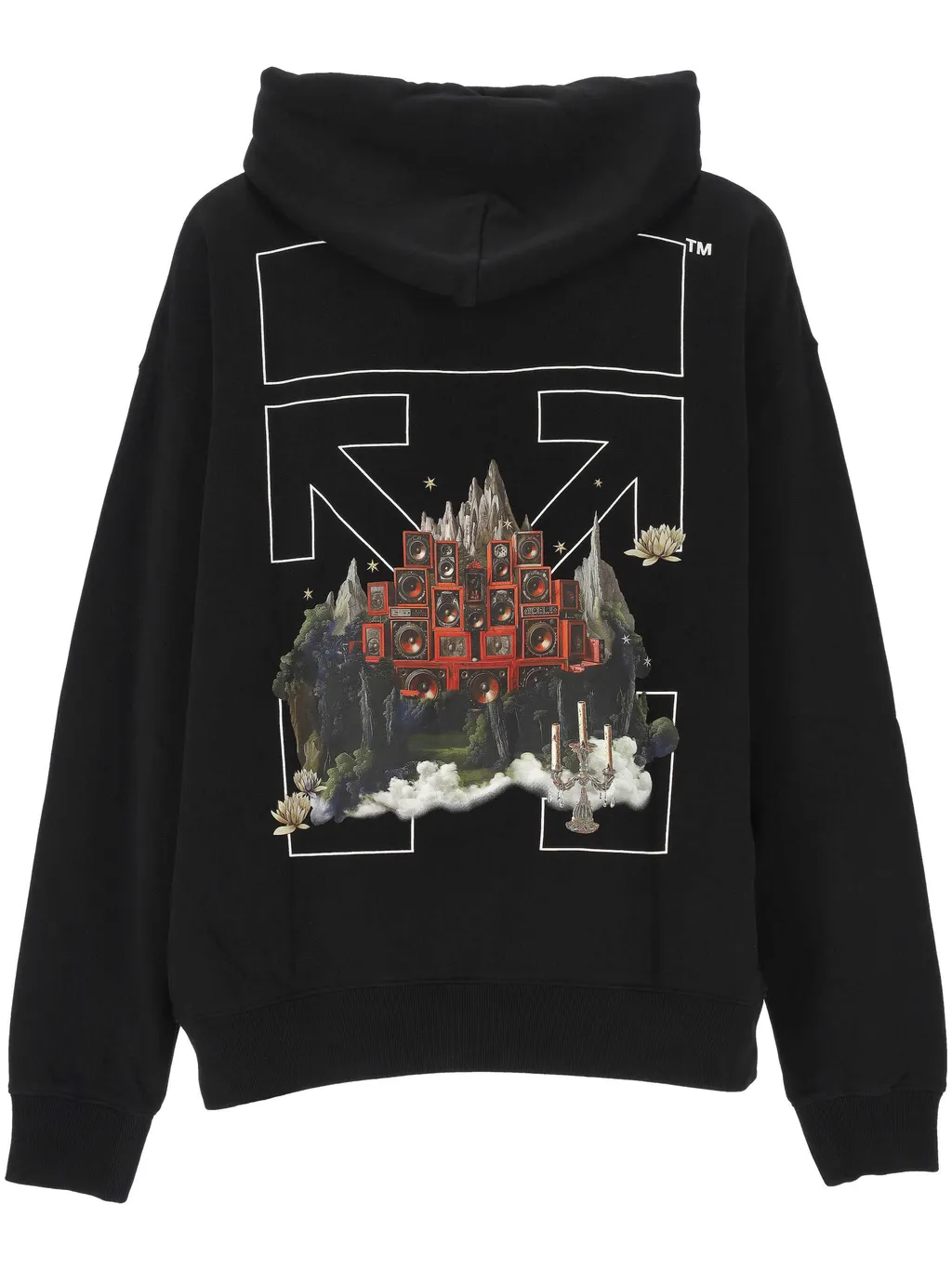 Arrows Printed Drawstring Hoodie