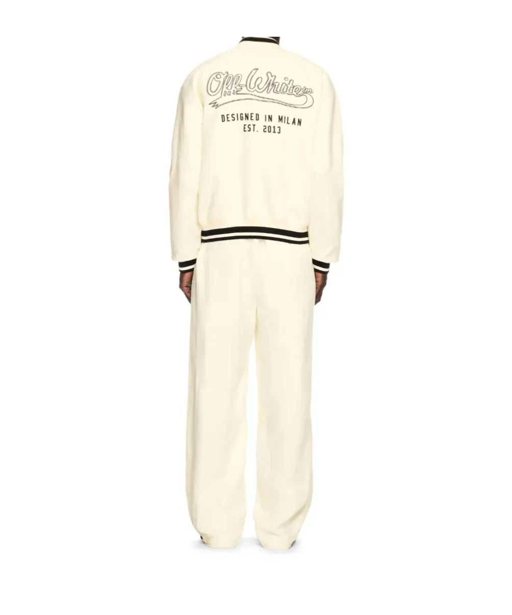 Logo Embroidered Button-Up Jacket