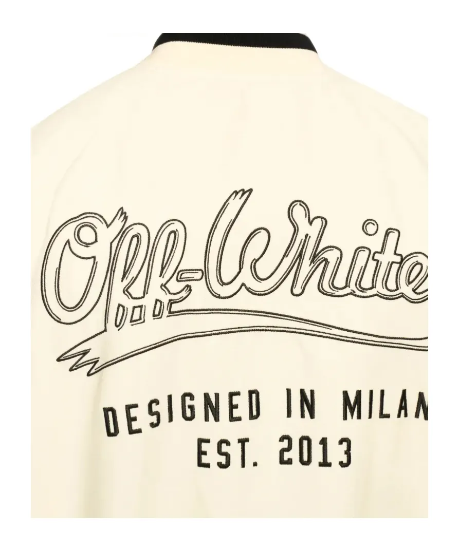 Logo Embroidered Button-Up Jacket