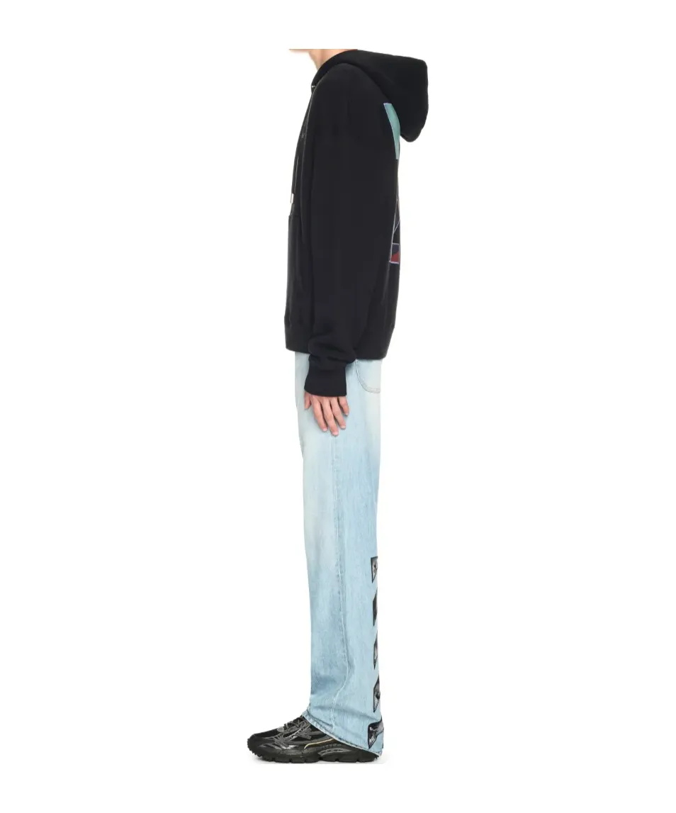 Logo Embroidered Drawstring Hoodie