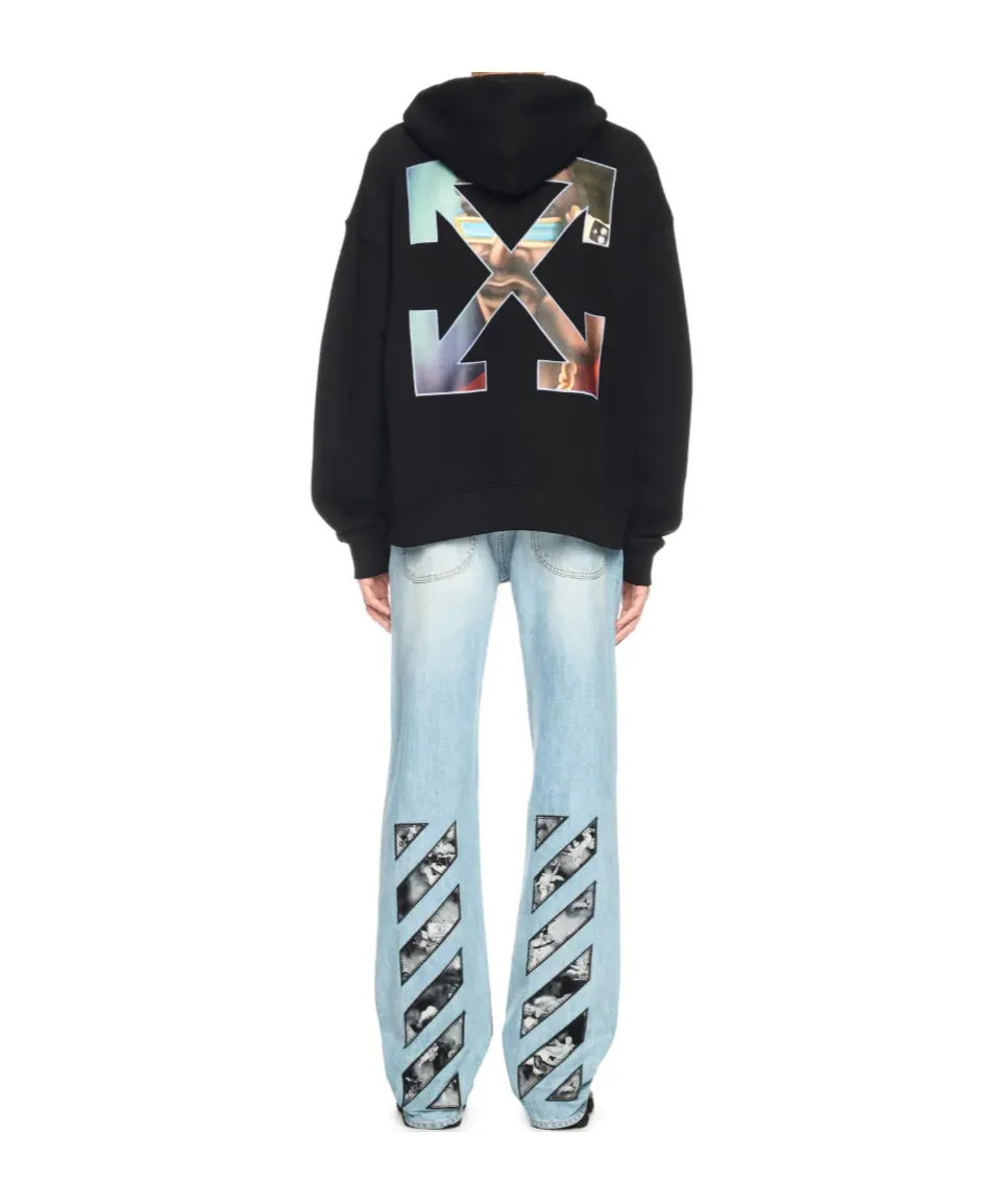 Logo Embroidered Drawstring Hoodie