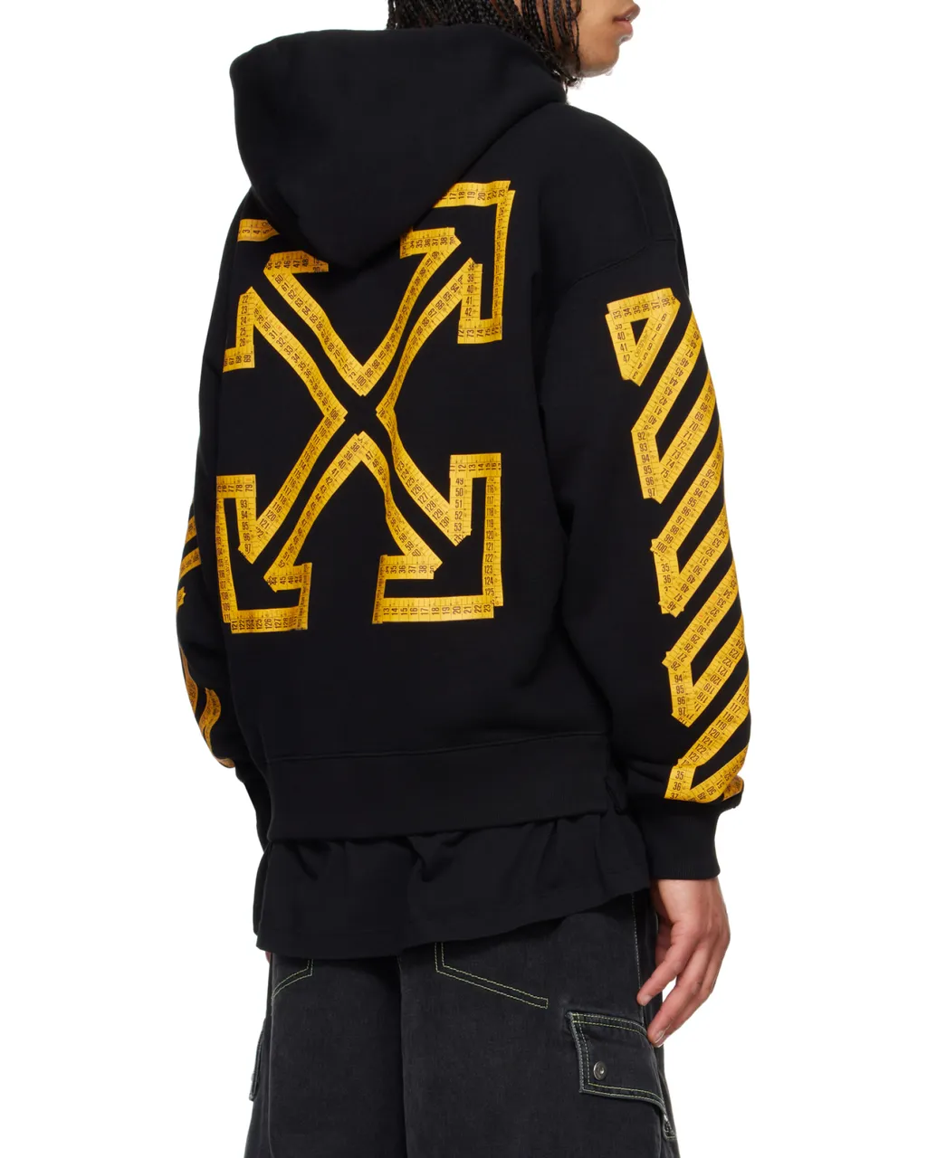 Tape Arrow Drawstring Hoodie