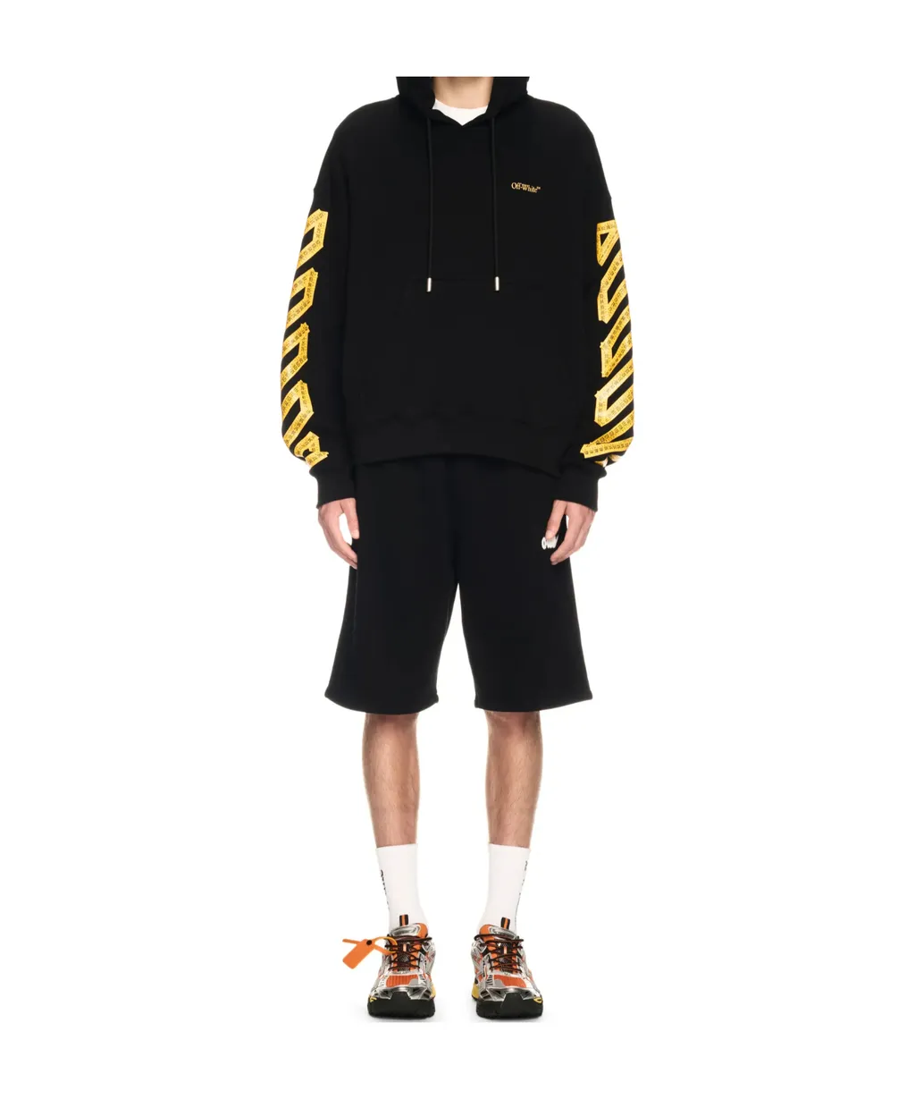 Tape Arrow Drawstring Hoodie