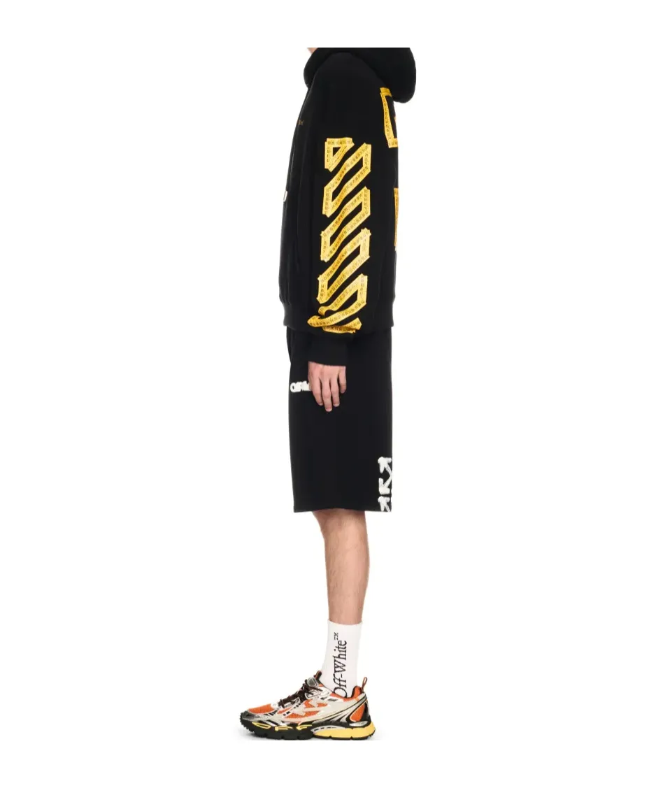 Tape Arrow Drawstring Hoodie