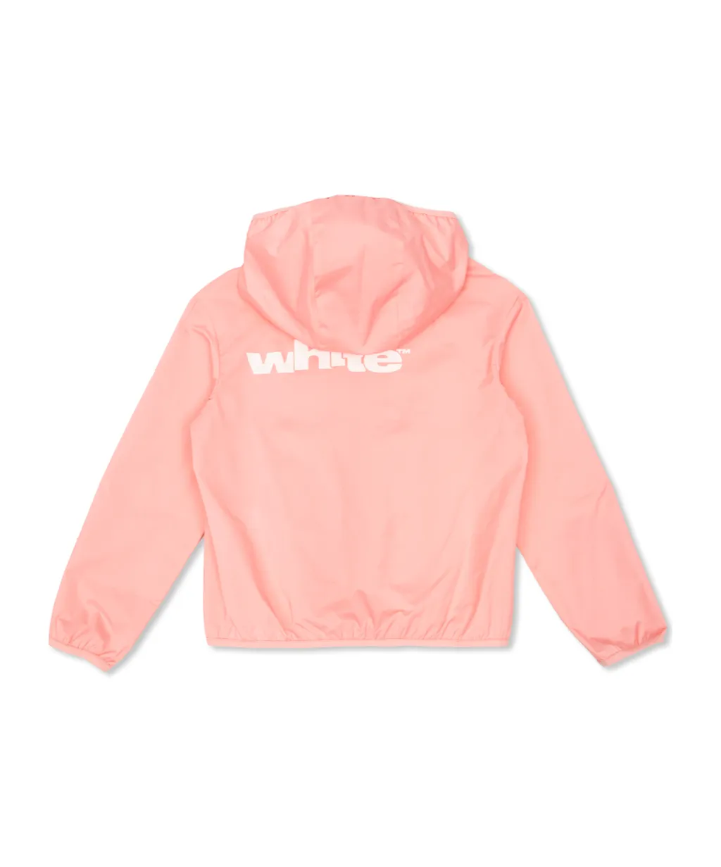 Logo Printed Zip-Up Hooded Jacket