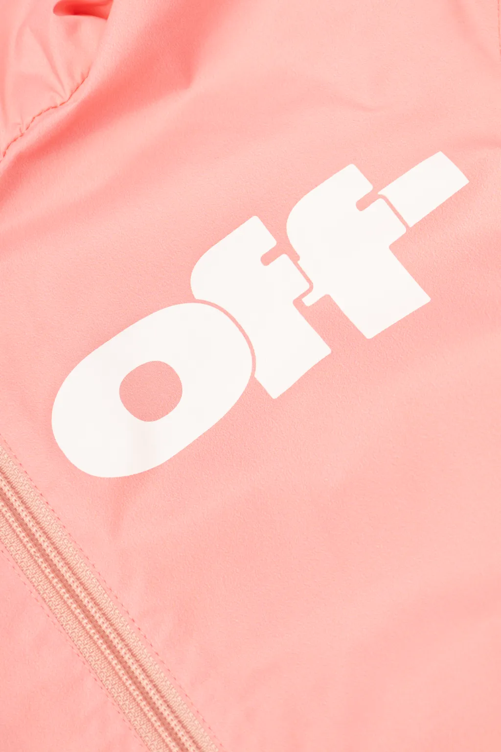 Logo Printed Zip-Up Hooded Jacket