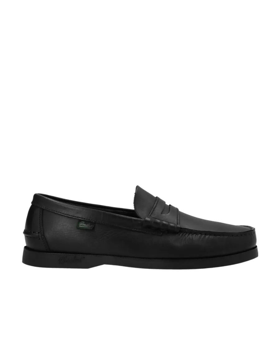 Logo Label Round Toe Loafers