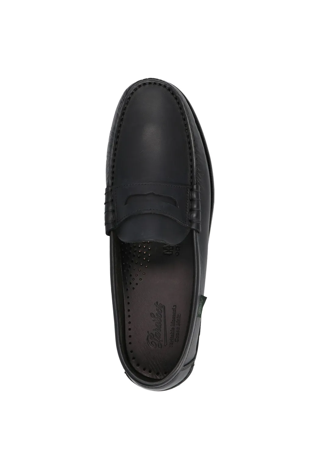 Logo Label Round Toe Loafers