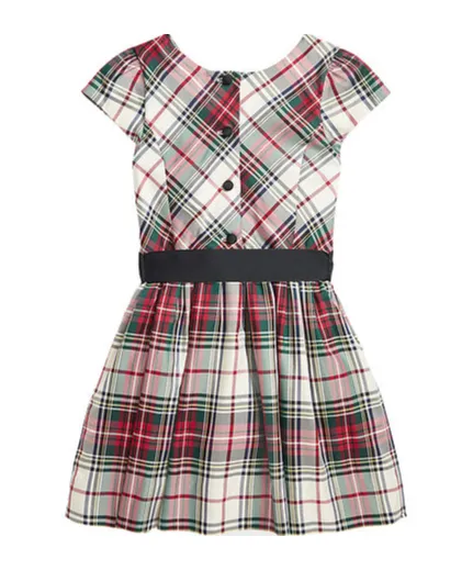 Plaid-Check Twill Dress
