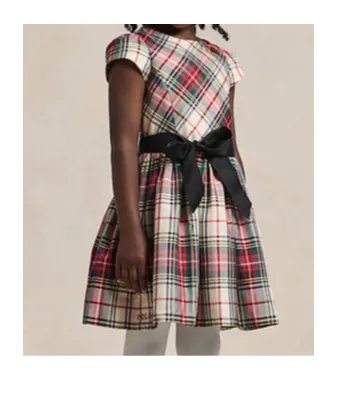 Plaid-Check Twill Dress