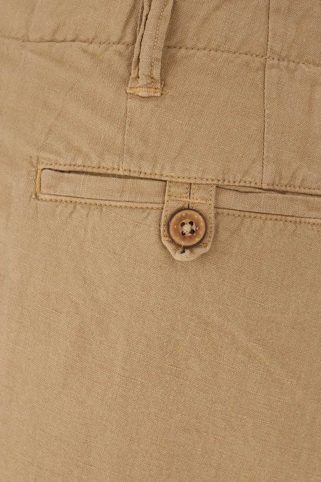 Cotton-Linen Blend Chino Shorts