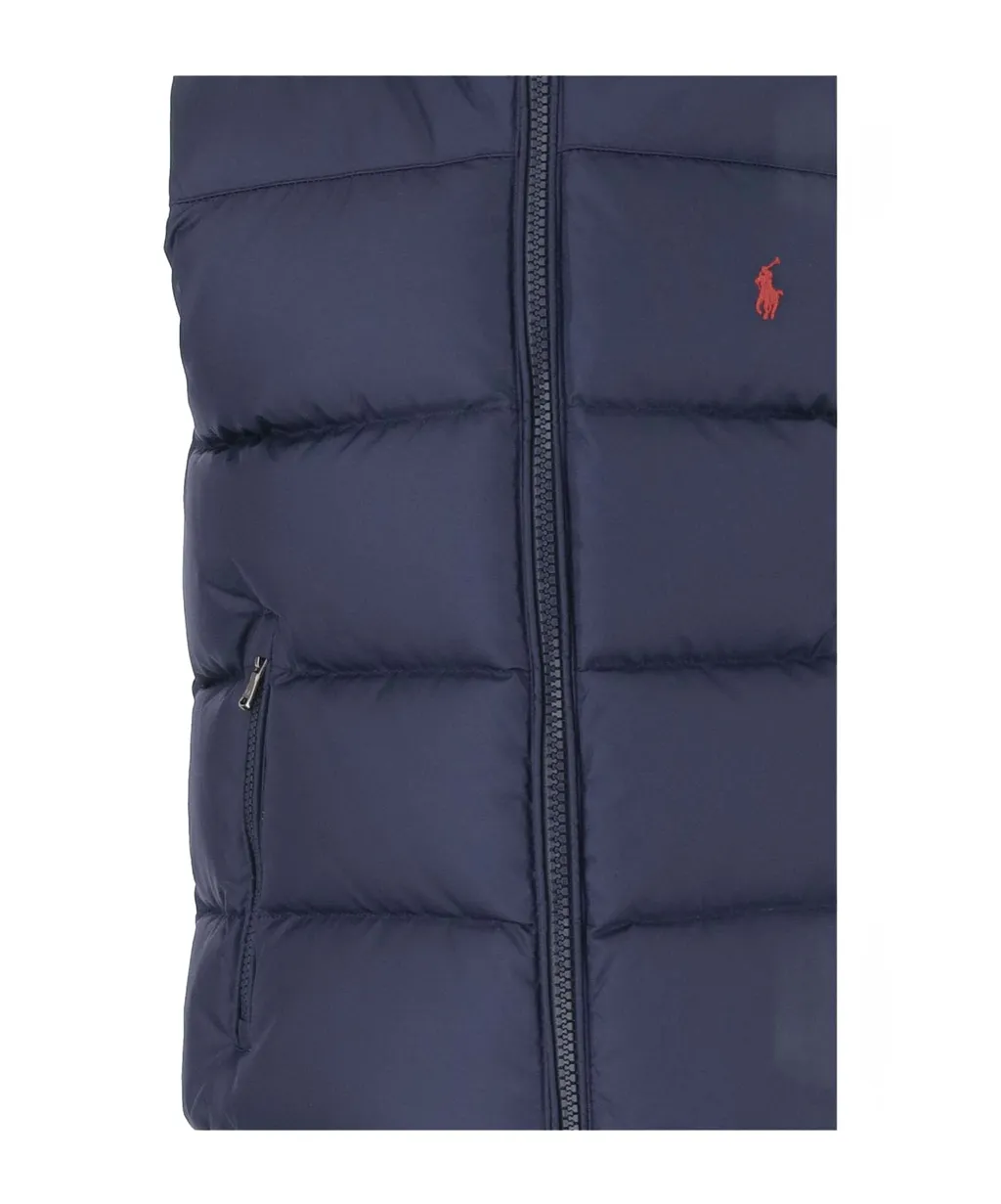 Logo Embroidered Quilted Padded Vest