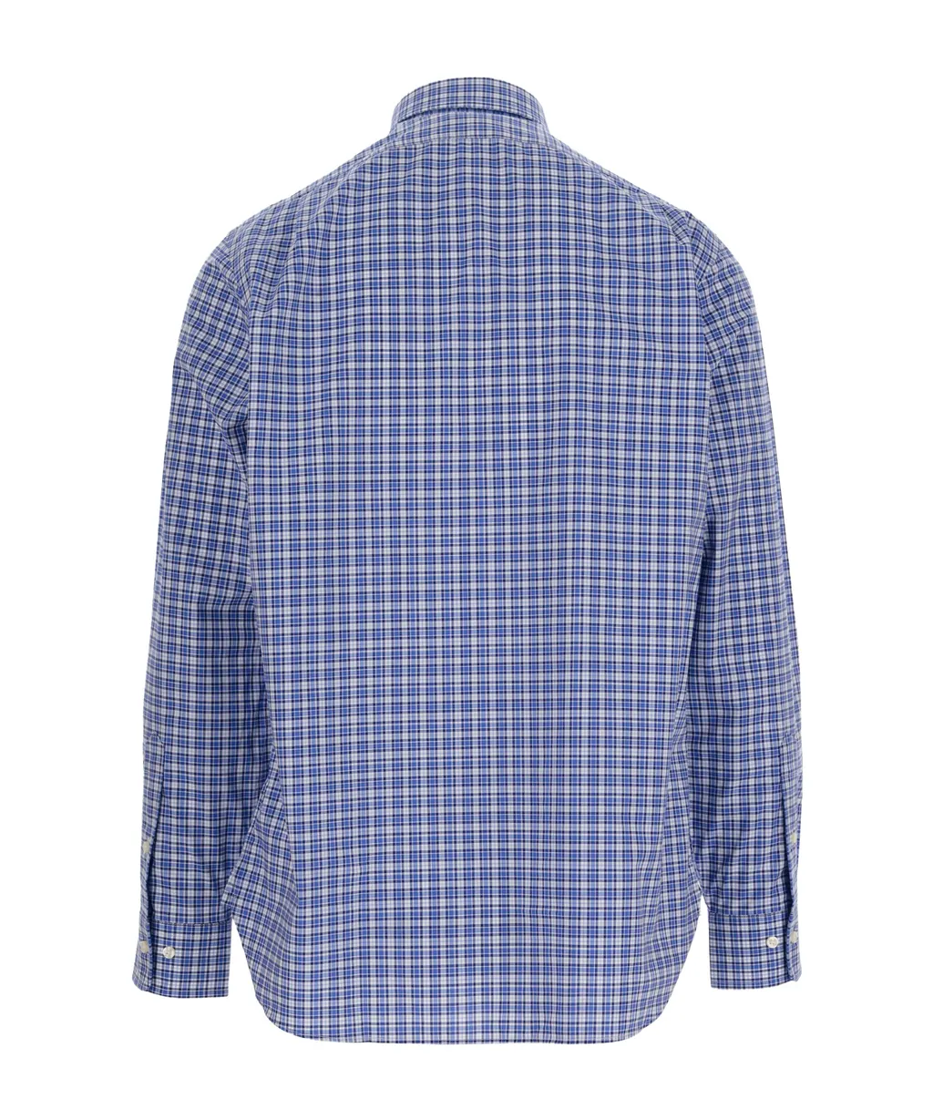 Logo Embroidered Checked Shirt