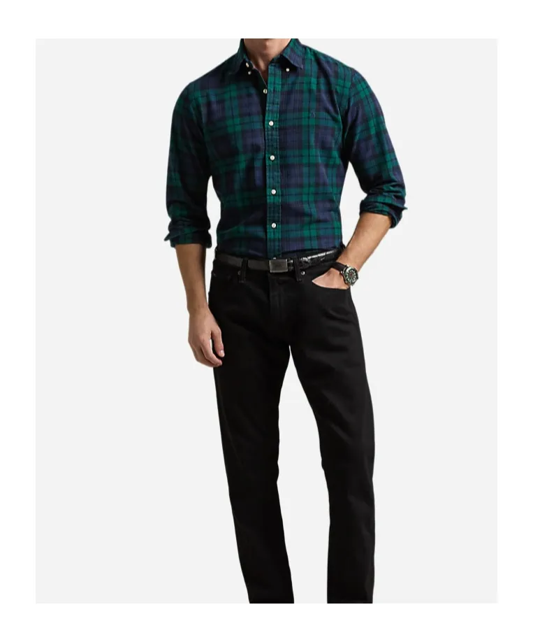 Plaid Brushed Buttoned Oxford Shirt