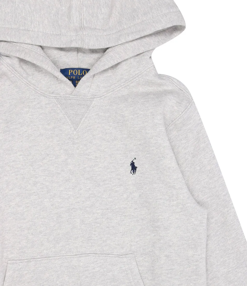 Logo Embroidered Long Sleeved Hoodie