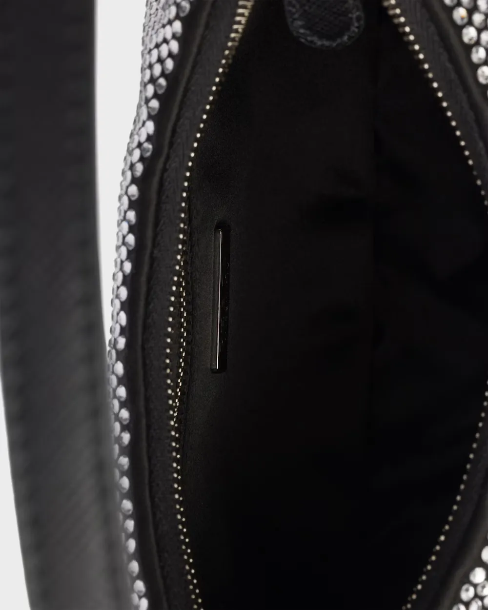 Logo Plaque Zipped Shoulder Bag