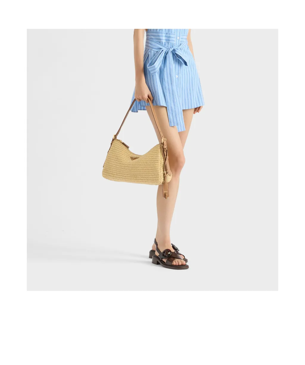 AimÉE Large Crochet And Leather Bag