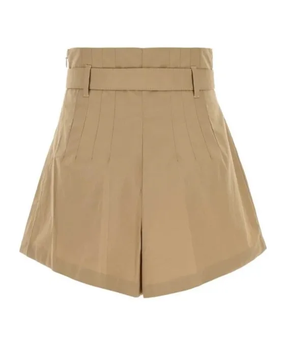 Belted Pleated Shorts