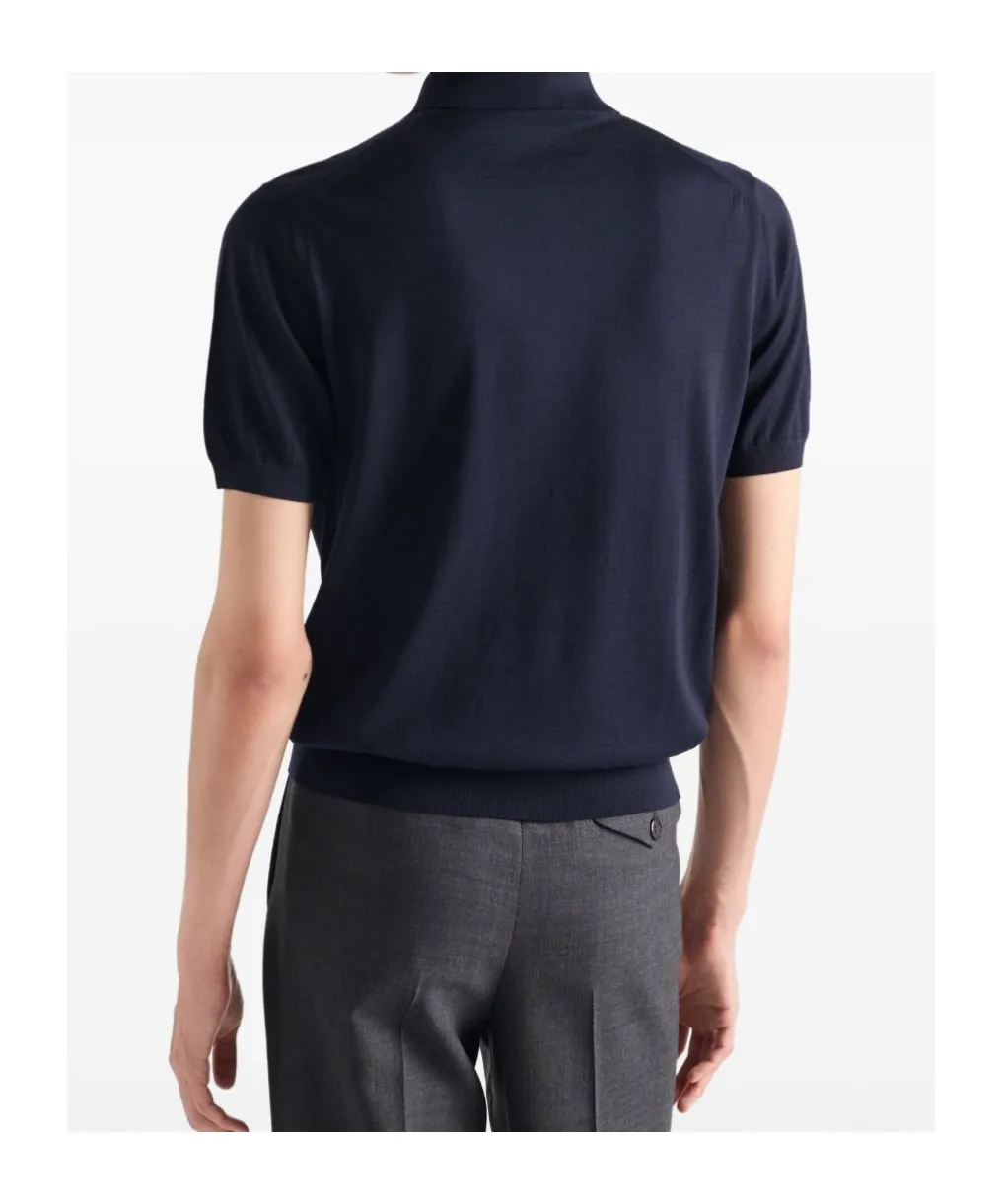 Short-Sleeved Knitted Polo Shirt