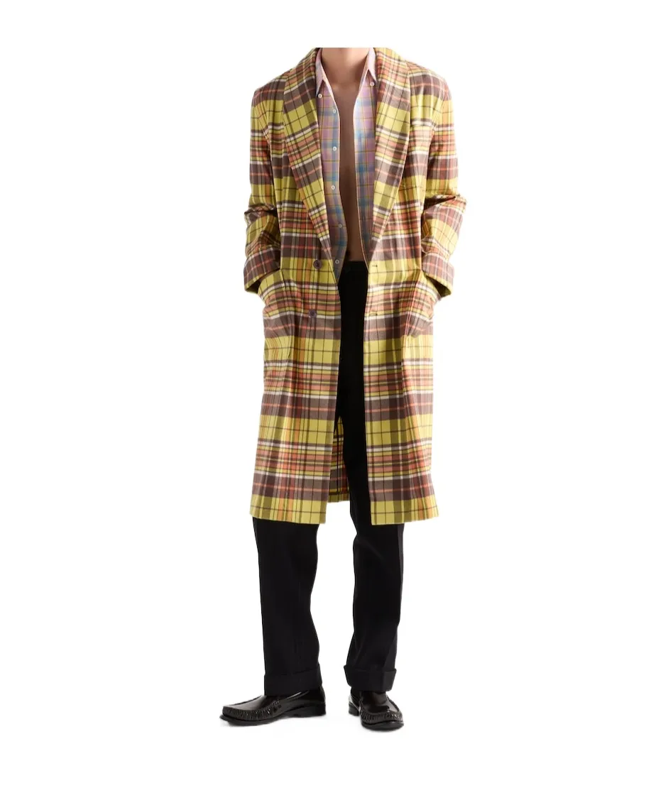 Checked Belted Coat