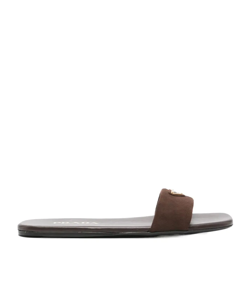 Triangle-Logo Square Toe Slides