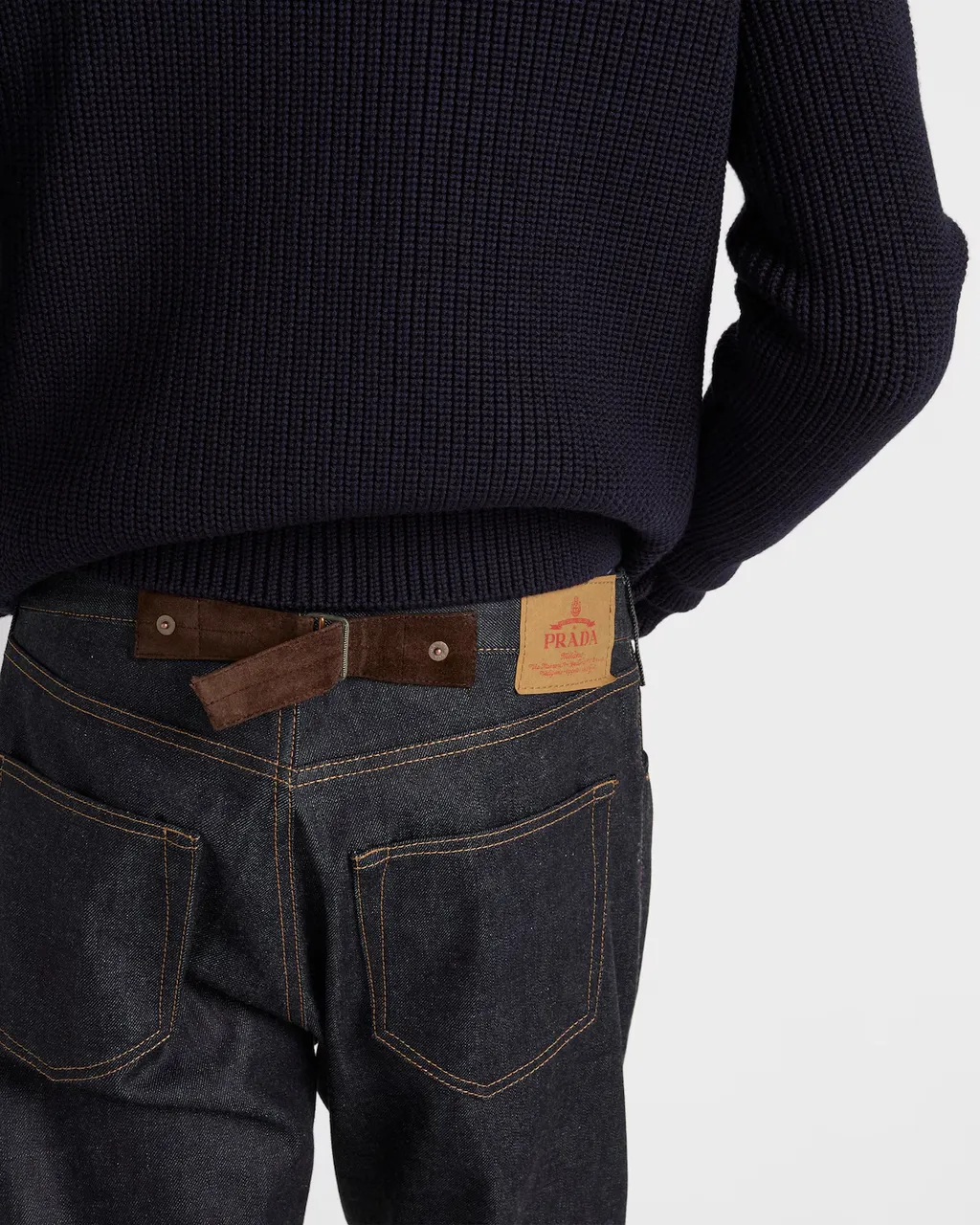 Triangle-Logo Straight-Leg Jeans