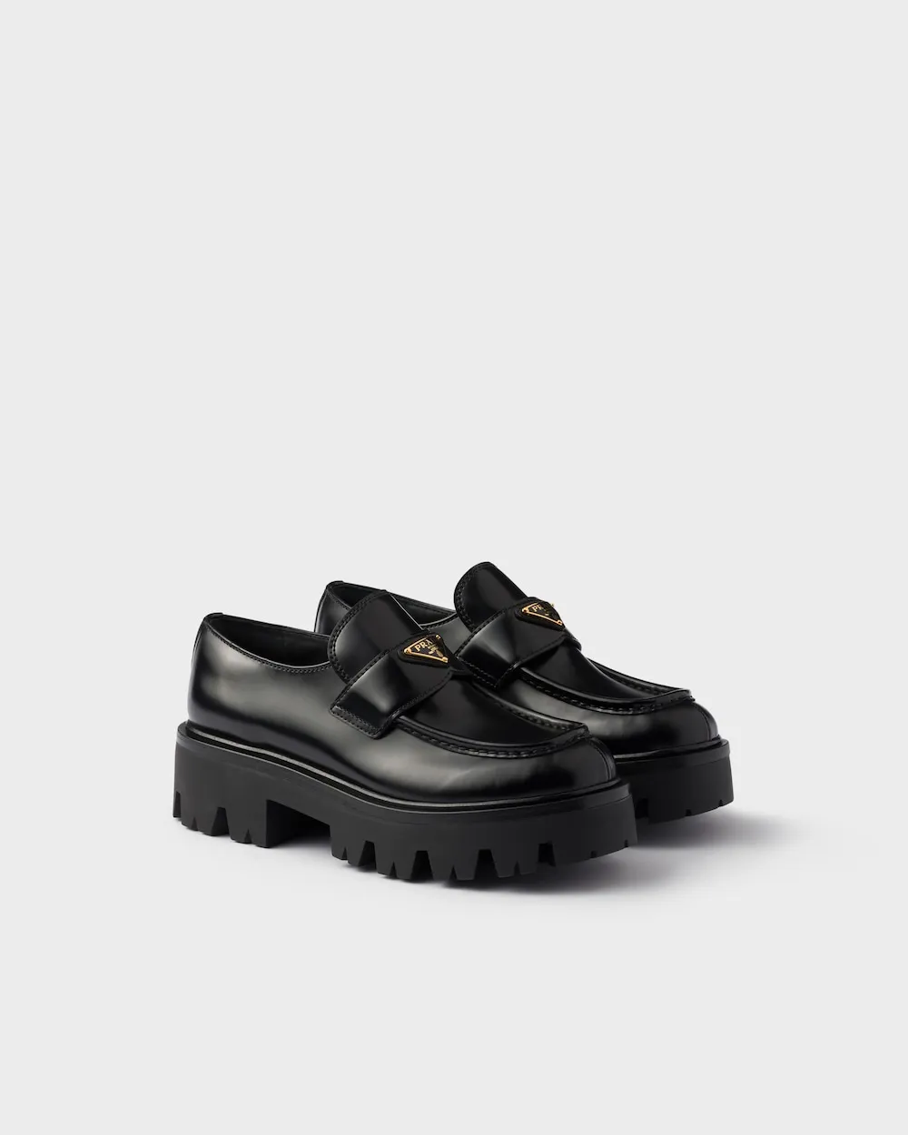 Triangle-Logo Slip-On Moccasins
