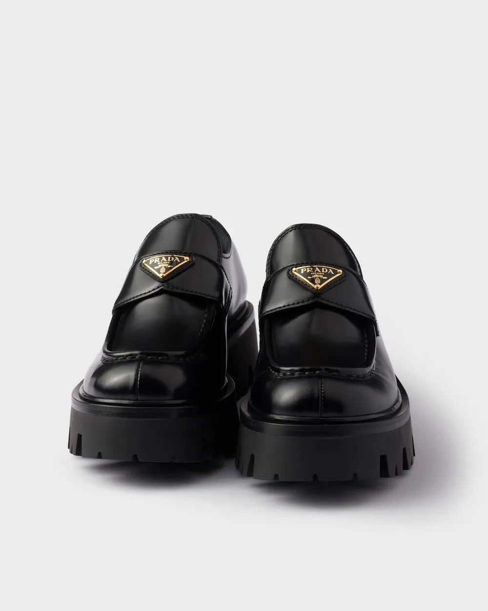 Triangle-Logo Slip-On Moccasins