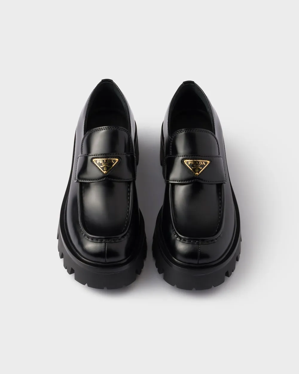 Triangle-Logo Slip-On Moccasins