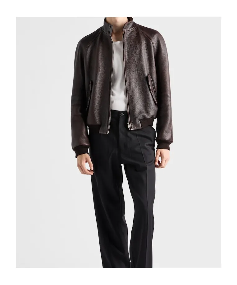 Leather Bomber Jacket