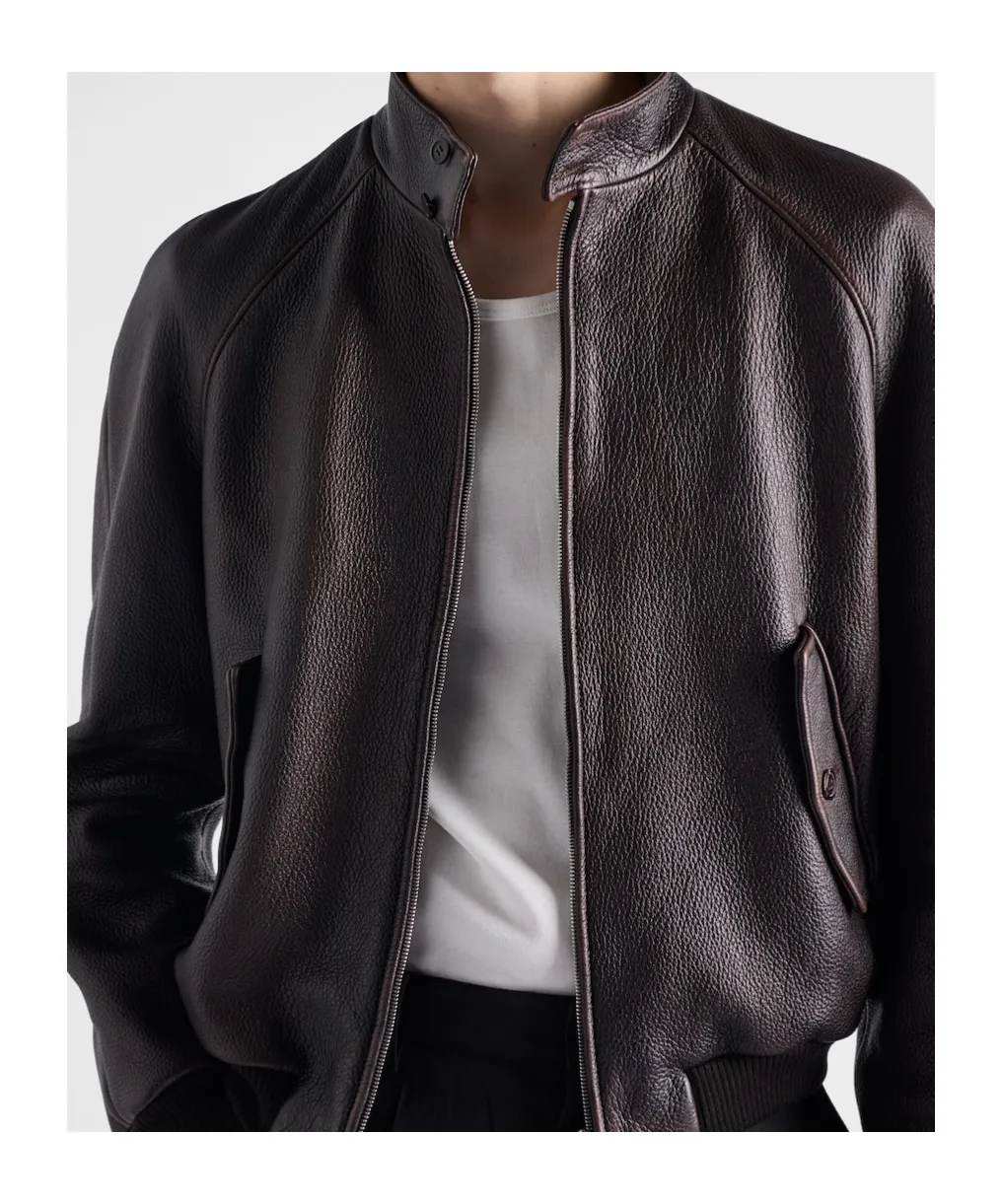 Leather Bomber Jacket